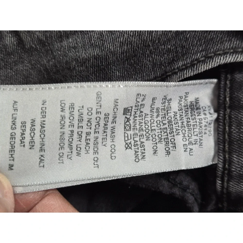 True Religion Mens Jeans‎ Size 34 x 33 Rocco Relaxed Skinny Black washed